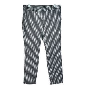 Express Columnist Women's Pants Black White Gingham Check Stretch Straight Leg 8